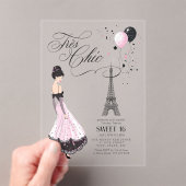 Invitations En Acrylique Trés Chic Parisian Sweet 16 ID1162 (In situ (ordinateur de poche))