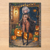 Invitations En Acrylique Trick ou le traitement, Brave Halloween Costume Gi (Recto)