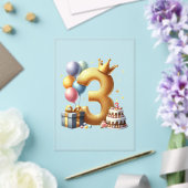 Invitations En Acrylique Troisième anniversaire doré (Insitu (Mariage))