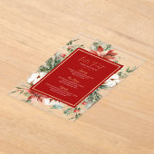 Invitations En Acrylique Tropical Christmas Flower Frame (Poser)