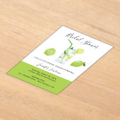 Invitations En Acrylique Tropical Citrus Green Lime Bridal Shower  (Poser)