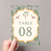 Invitations En Acrylique Tropical Elephant Wedding Acrylic Table Number (In situ (ordinateur de poche))