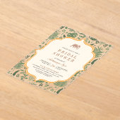 Invitations En Acrylique Tropical Forest Elephant Indian Bridal Shower (Poser)