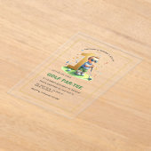 Invitations En Acrylique Trou en un Golf 1er anniversaire garçon (Poser)