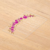 Invitations En Acrylique Trumpet sauvage violet Vin Fleur Jardin Mariage (Poser)