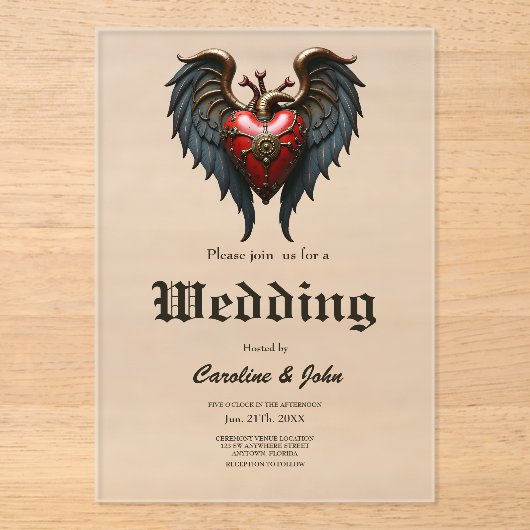 Invitations En Acrylique TThe pulsating heart of mechanics,  (Recto)