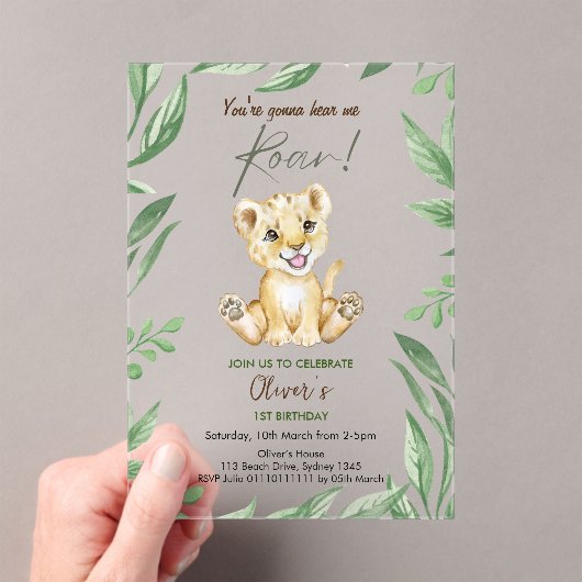 Invitations En Acrylique Tu vas m'entendre hurler 1er anniversaire (In situ (ordinateur de poche))