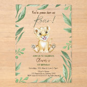 Invitations En Acrylique Tu vas m'entendre hurler 1er anniversaire (Recto)