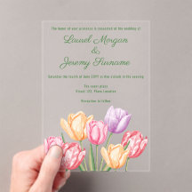 Tulipes de mariage de printemps aquarelle colorée