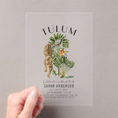 Invitations En Acrylique Tulum Leopard Bachelorette Week-end (In situ (ordinateur de poche))