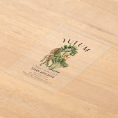 Invitations En Acrylique Tulum Leopard Bachelorette Week-end (Poser)