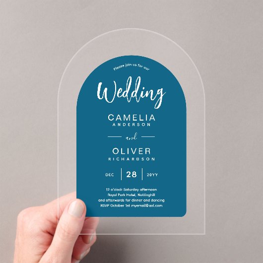 Invitations En Acrylique Turquoise Blue Zazzle mariage acrylique invite (In situ (ordinateur de poche))