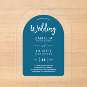Invitations En Acrylique Turquoise Blue Zazzle mariage acrylique invite (Recto)
