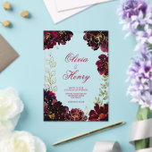 Invitations En Acrylique Turquoise Bordeaux Bijoux Mariage (Insitu (Mariage))