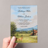 Invitations En Acrylique Tuscan-Inspired Countryside Landscape Wedding (In situ (ordinateur de poche))