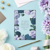Invitations En Acrylique Twilight Navy, Mist Lavender & Silver Periwinkle (Insitu (Mariage))