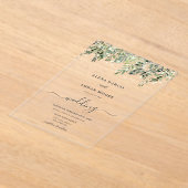 Invitations En Acrylique Twinkle Lights Greenery Wedding (Poser)