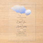 Invitations En Acrylique Twinkle Twinkle Little Star Baby shower (Recto)