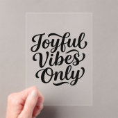Invitations En Acrylique Typographie Joyeuses Vibrations (In situ (ordinateur de poche))
