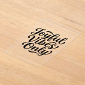 Invitations En Acrylique Typographie Joyeuses Vibrations (Poser)