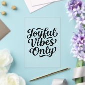 Invitations En Acrylique Typographie Joyeuses Vibrations (Insitu (Mariage))