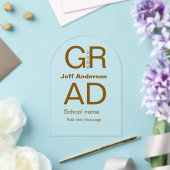 Invitations En Acrylique Typographie moderne graduation simple minimum c (Insitu (Mariage))