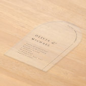 Invitations En Acrylique Typographie Simplement Élégante Mariage Moderne Ar (Poser)