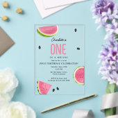 Invitations En Acrylique Un anniversaire d'été à la pastèque One in a Melon (Insitu (Mariage))
