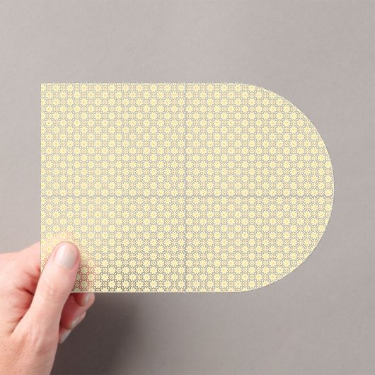 Invitations En Acrylique un arrière - plan jaune et blanc aux petits cercle (In situ (ordinateur de poche))