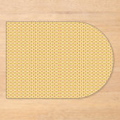 Invitations En Acrylique un arrière - plan orange et jaune avec cercles (Recto)