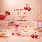 Invitations En Acrylique Un Chic A Tini Bit Plus Âgé Cherry Martini 22e Ann