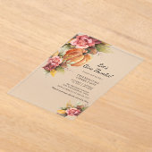 Invitations En Acrylique Un Citrouille rustique (Poser)