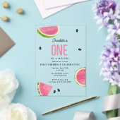 Invitations En Acrylique Un dans une pastèque Melon Anniversaire d'été (Insitu (Mariage))