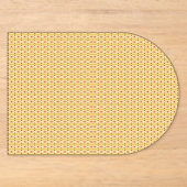 Invitations En Acrylique un fond orange et jaune avec des cercles (Recto)