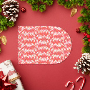 Invitations En Acrylique un fond rouge et blanc avec un motif