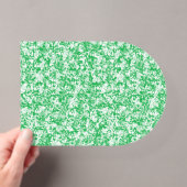 Invitations En Acrylique un fond vert et blanc avec de petits points blancs (In situ (ordinateur de poche))