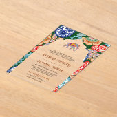 Invitations En Acrylique Un Mariage flamboyant indien (Poser)