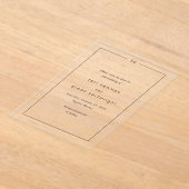 Invitations En Acrylique Un mariage moderne intemporel Sauvez la date (Poser)