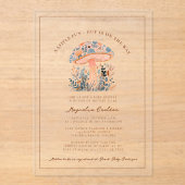 Invitations En Acrylique Un Petit Amusant Champagne Baby shower d'automne (Recto)