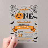 Invitations En Acrylique Un petit Citrouille à l'occasion d'un Halloween 1e (In situ (ordinateur de poche))