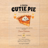 Invitations En Acrylique Un petit gâteau Citrouille à l'automne Baby shower (Recto)