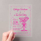 Invitations En Acrylique Un petit peu plus vieux Espresso Martini 80e anniv (In situ (ordinateur de poche))