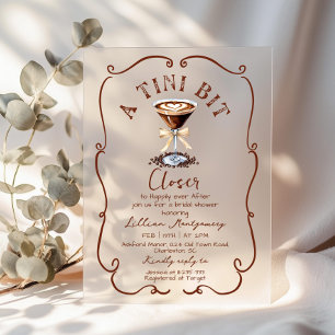 Invitations En Acrylique Un peu plus près Espresso Martini Baby Shower