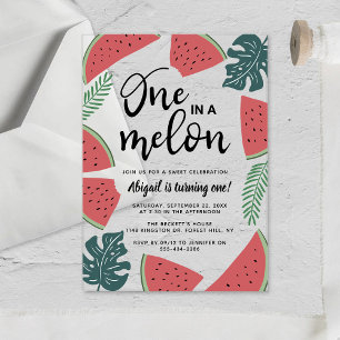 Invitations En Acrylique Un Premier Anniversaire Melon