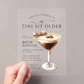 Invitations En Acrylique Un Tini Bit 80e anniversaire Espresso Martini (In situ (ordinateur de poche))