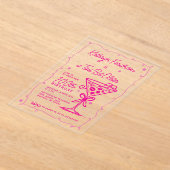 Invitations En Acrylique Un Tini Bit plus vieux Espresso Martini 100e anniv (Poser)