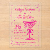 Invitations En Acrylique Un Tini Bit plus vieux Espresso Martini 90e annive (Recto)