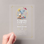 Invitations En Acrylique Un Tini Est En Chemin Baby shower Clair (In situ (ordinateur de poche))