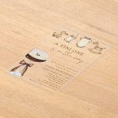 Invitations En Acrylique Un Tini Sur Le Chemin Baby shower Espresso Martini (Poser)