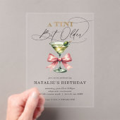 Invitations En Acrylique Un Tini Un Peu Plus Ancien Martini Rose Bow Annive (In situ (ordinateur de poche))